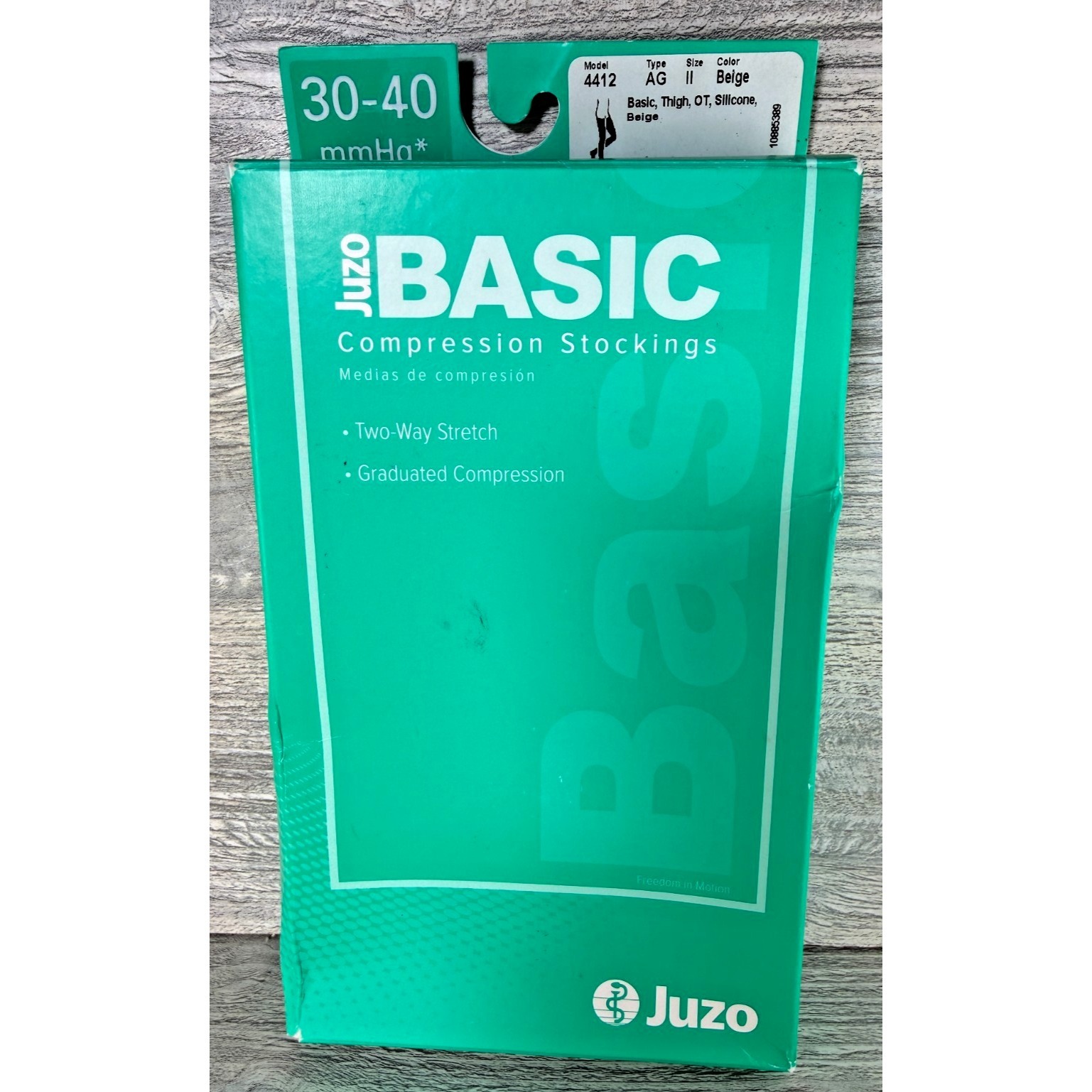 Juzo Basic 4412 Ag Short Thigh Ot Silicon Stockings 3040 Mmhg Compression Beige
